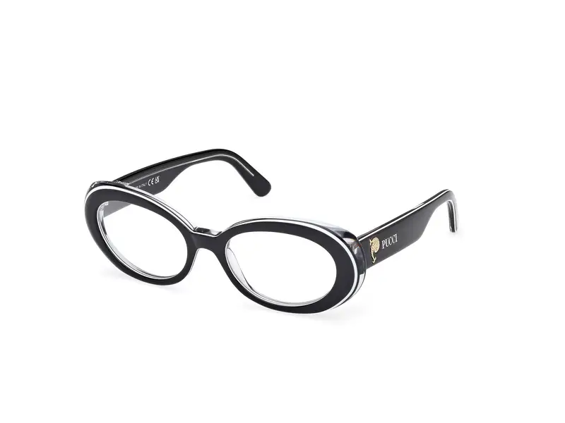 Emilio Pucci Donna EP5262 004 Montature da vista Acetato Nero  Rotonda Normale