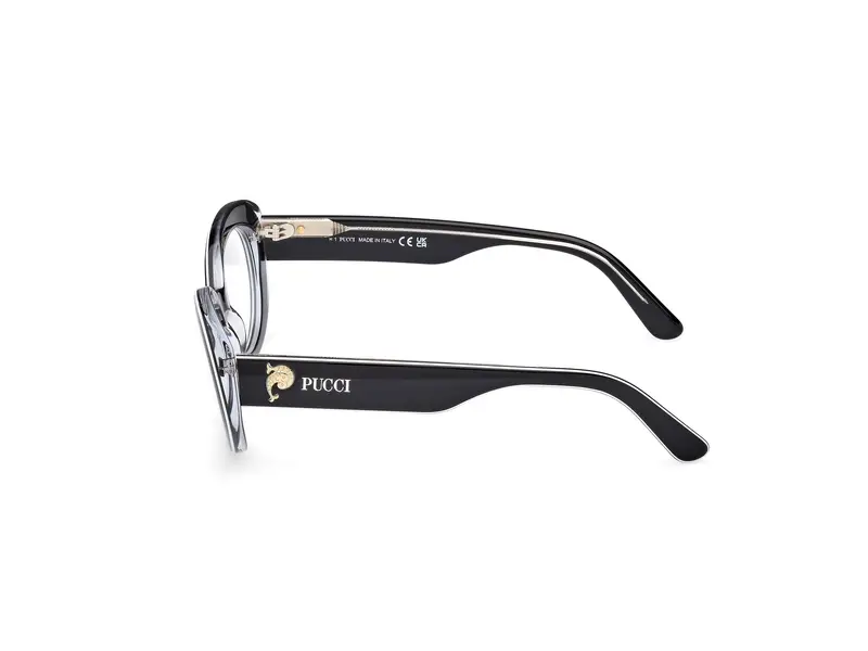 Emilio Pucci Donna EP5262 004 Montature da vista Acetato Nero Rotonda Normale miniatura 2