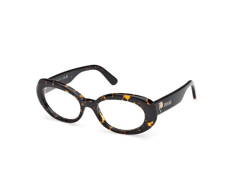 Emilio Pucci Donna EP5262 052 Montature da vista Acetato Havana  Rotonda Normale