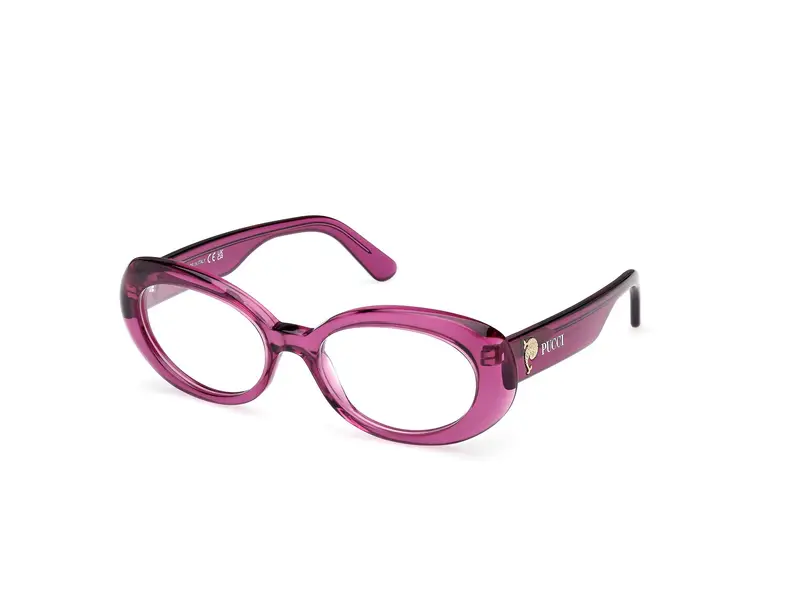 Emilio Pucci Donna EP5262 081 Montature da vista Acetato Viola  Rotonda Normale