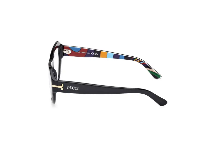 Emilio Pucci Donna EP5263 005 Montature da vista Acetato Nero Cat Eye Normale miniatura 2