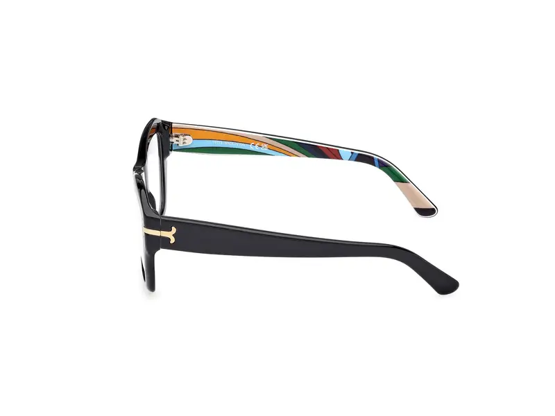 Emilio Pucci Donna EP5264 005 Montature da vista Acetato Nero Geometrica Normale miniatura 2