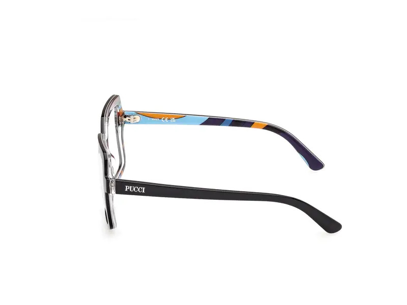 Emilio Pucci Donna EP5265 004 Montature da vista Acetato Nero Squadrata Normale miniatura 2