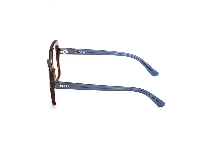 Emilio Pucci Donna EP5265 053 Montature da vista Acetato Havana Squadrata Normale miniatura 2