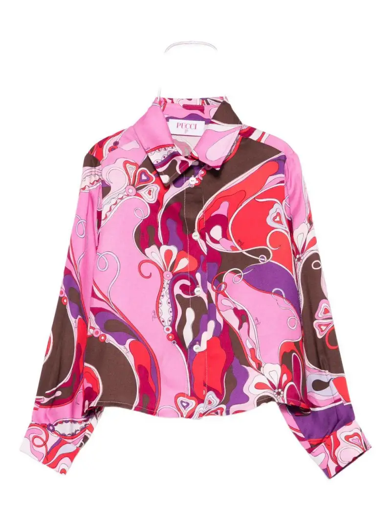 Camicia Stampata Floreale Fucsia