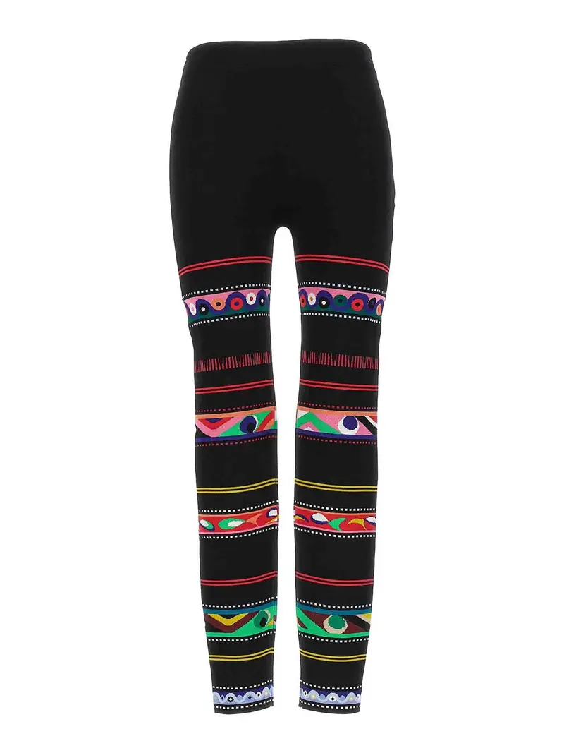 Leggings fantasia jacquard Multicolore
