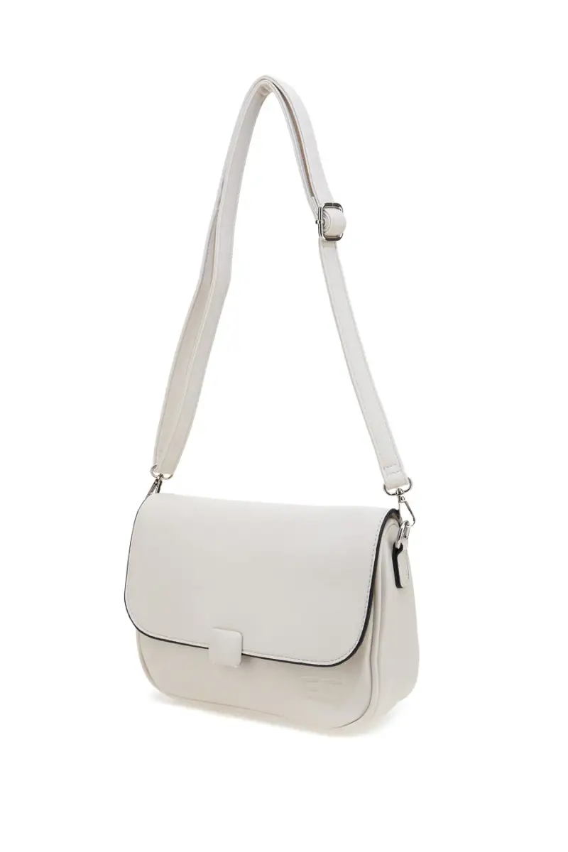 Borsa a tracolla beige con patta e chiusura magnetica Emma spagnesi PU1096 [BEIGE] miniatura 2