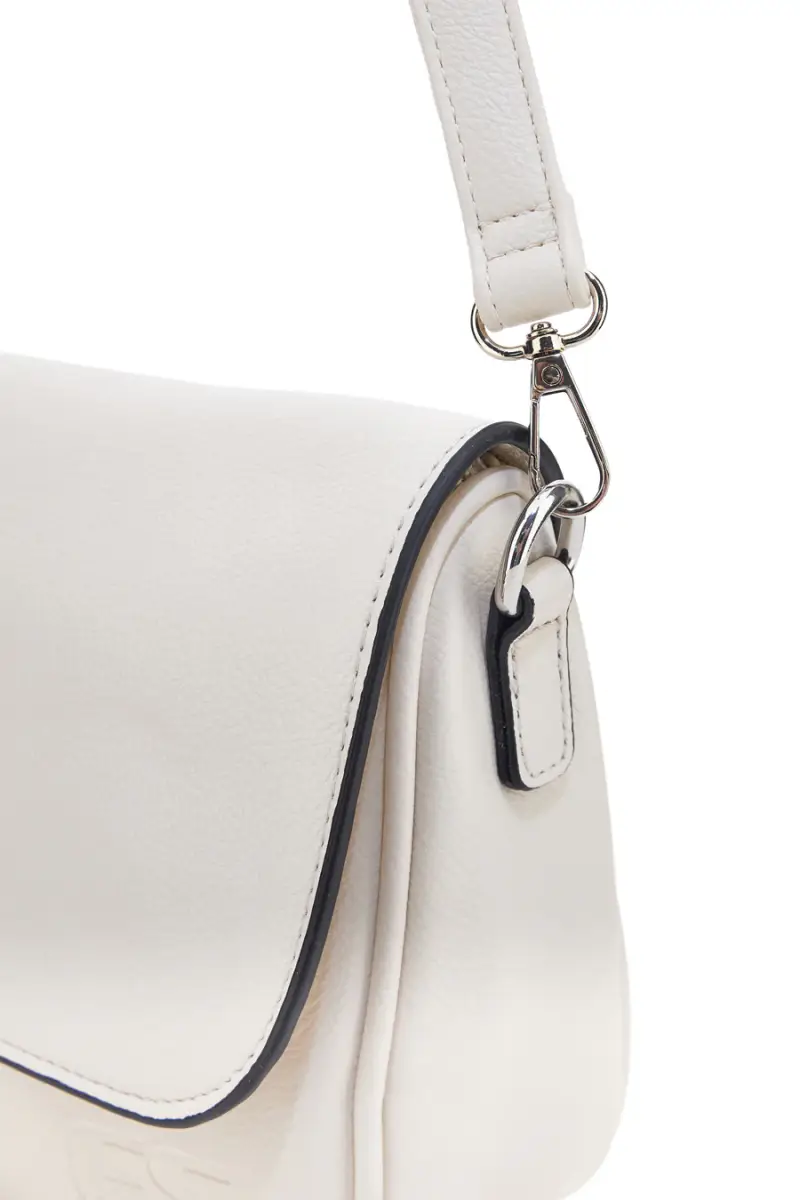 Borsa a tracolla beige con patta e chiusura magnetica Emma spagnesi PU1096 [BEIGE] miniatura 4