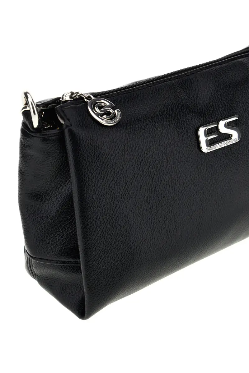 Borsa nera a tracolla compatta Emma spagnesi PU1461 [NERO] miniatura 2