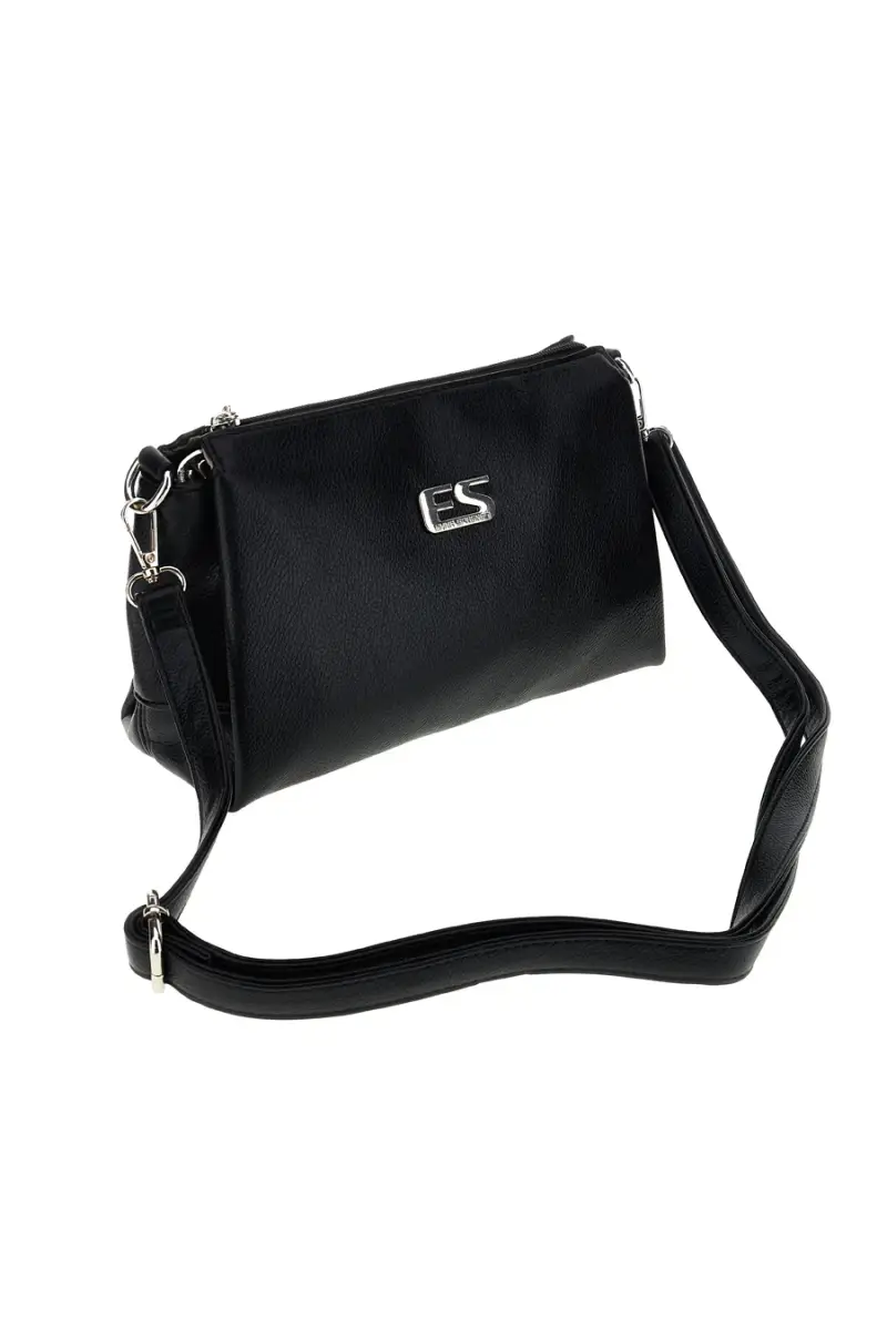 Borsa nera a tracolla compatta Emma spagnesi PU1461 [NERO] miniatura 4