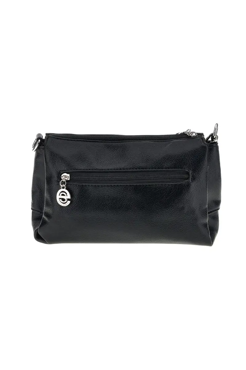 Borsa nera a tracolla compatta Emma spagnesi PU1461 [NERO] miniatura 5