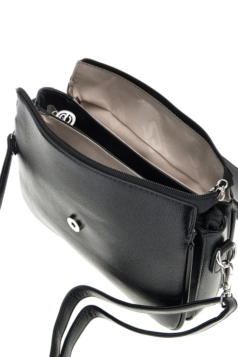 Borsa nera a tracolla Emma Spagnesi PU9015 [NERO] miniatura 4