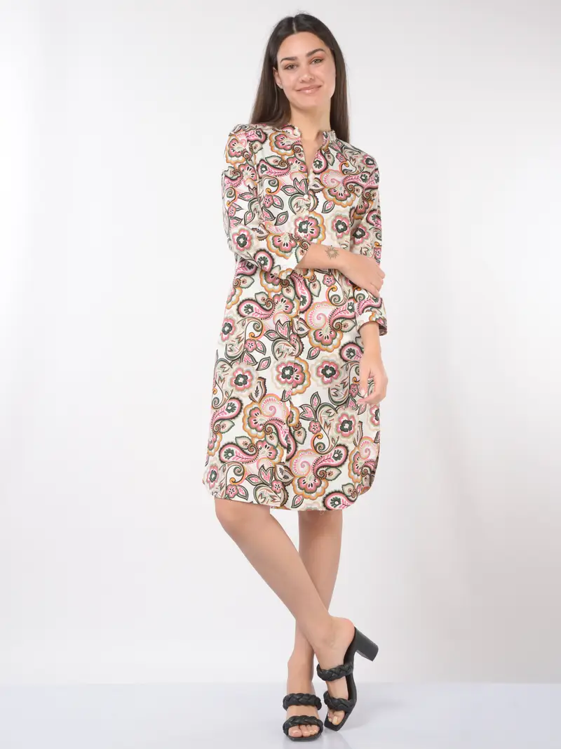 abito lungo da donna Emme By Marella chemisier a fiori Bianco miniatura 2