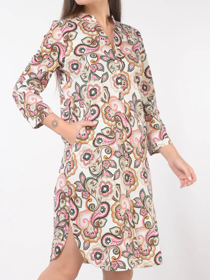 abito lungo da donna Emme By Marella chemisier a fiori Bianco