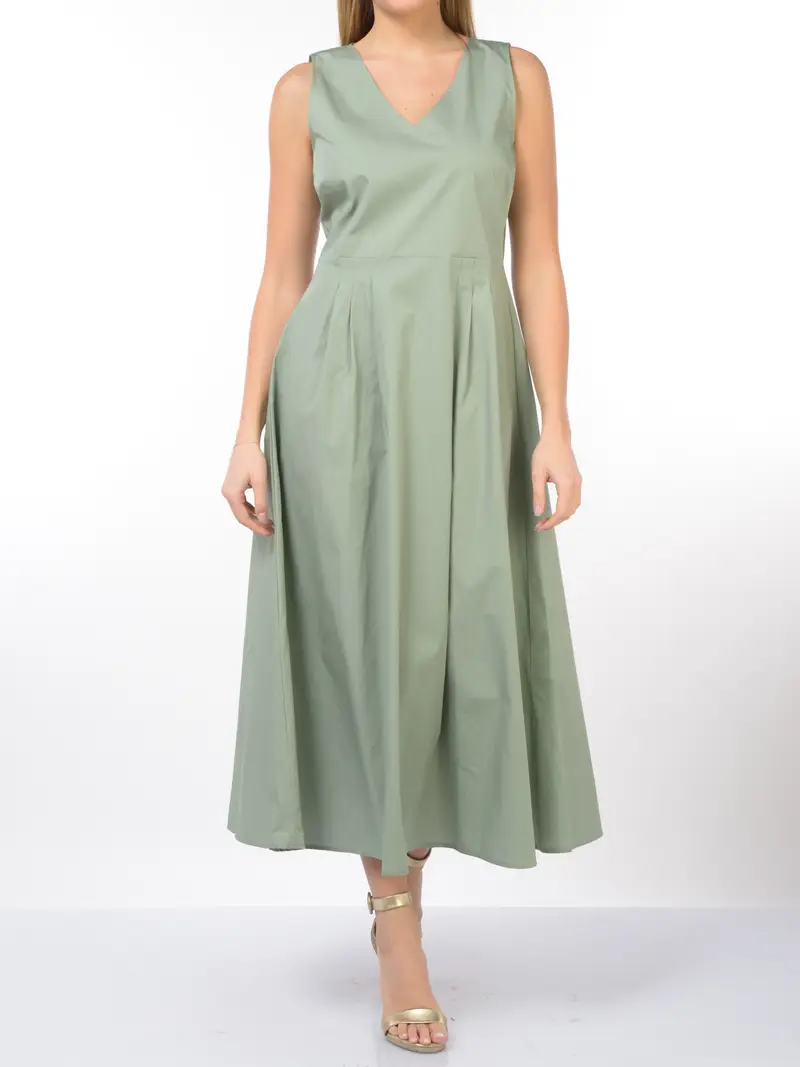 abito lungo da donna Emme By Marella senza maniche con pinces Verde