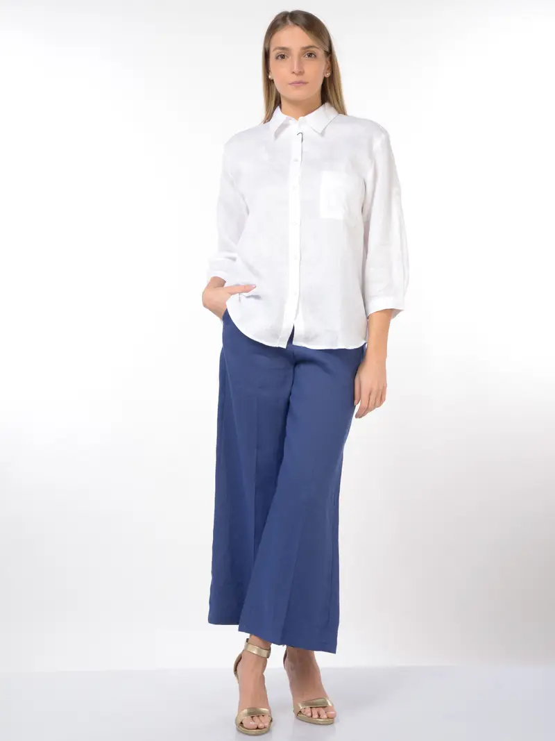 camicia da donna Emme By Marella in lino con manica a tre quarti Bianco miniatura 2