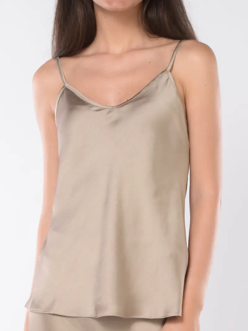 canotta da donna Emme By Marella Apogeo effetto raso BEIGE