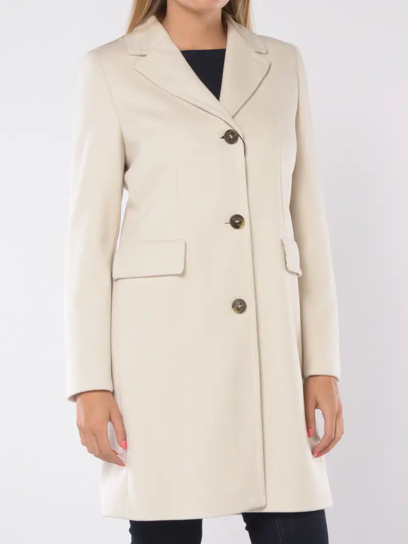 cappotto da donna Emme By Marella microrigato a monopetto NERO