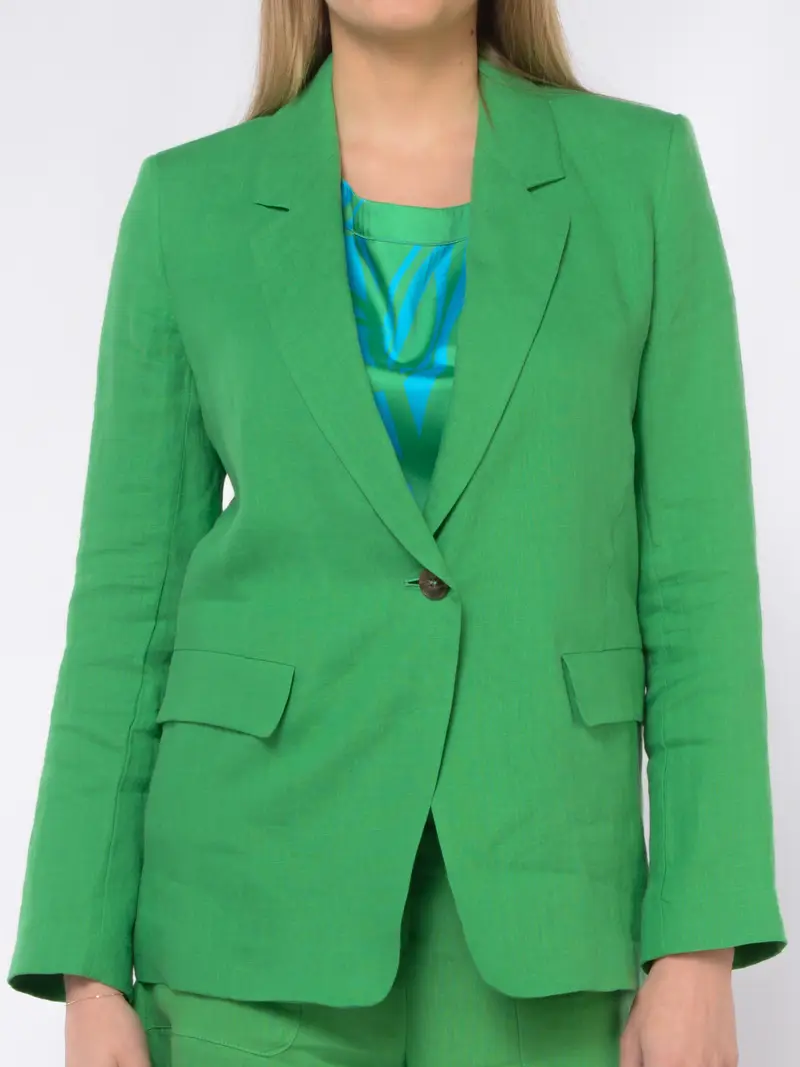 giacca da donna Emme By Marella in lino a monopetto Verde