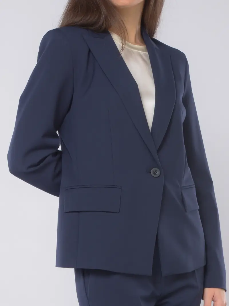 giacca da donna Emme By Marella monopetto con tasche Blu