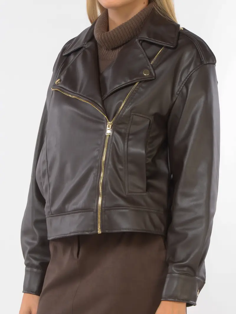 giacca da donna Emme By Marella Nurse in ecopelle MARRON