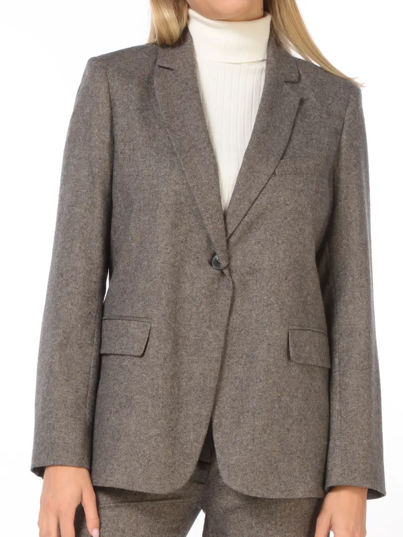 giacca da donna Emme By Marella un bottone foderata MARRON