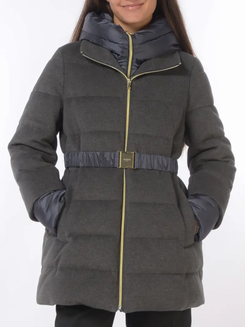 giaccone da donna Emme By Marella imbottito con stacchino Grigio