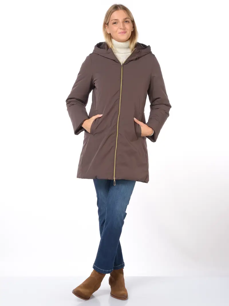 giaccone da donna Emme By Marella reversibile con cappuccio Rosso miniatura 2