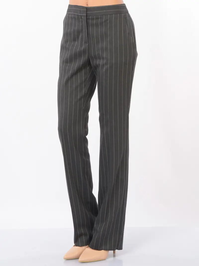 pantalone da donna Emme By Marella dritto in gessato Grigio