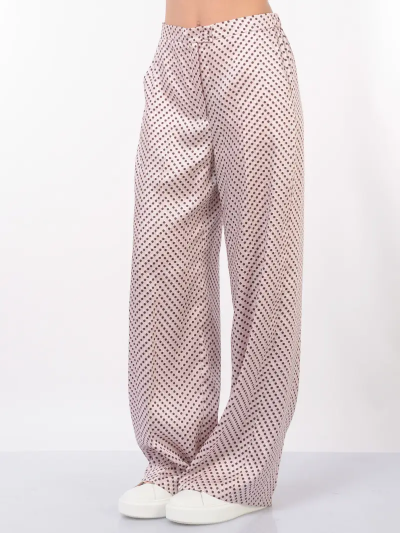 pantalone da donna Emme By Marella effetto raso a pois BEIGE