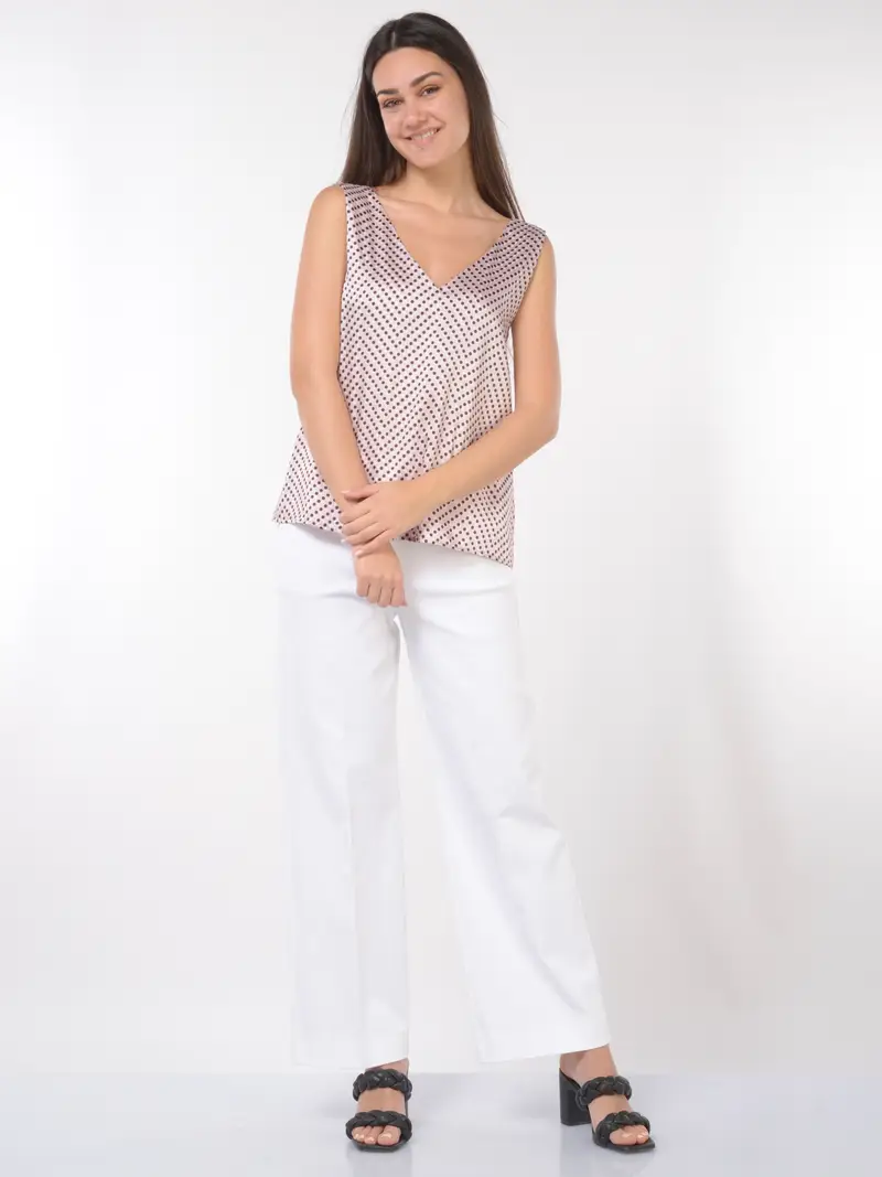 top da donna Emme By Marella a pois con scollo a V Rosa miniatura 2