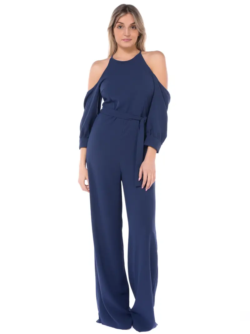 tuta Pantalone da donna Emme By Marella a palazzo con oblo Blu miniatura 2