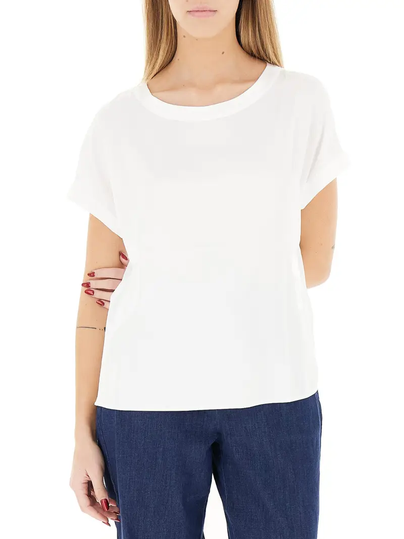 blusa emme marella da donna - bianco