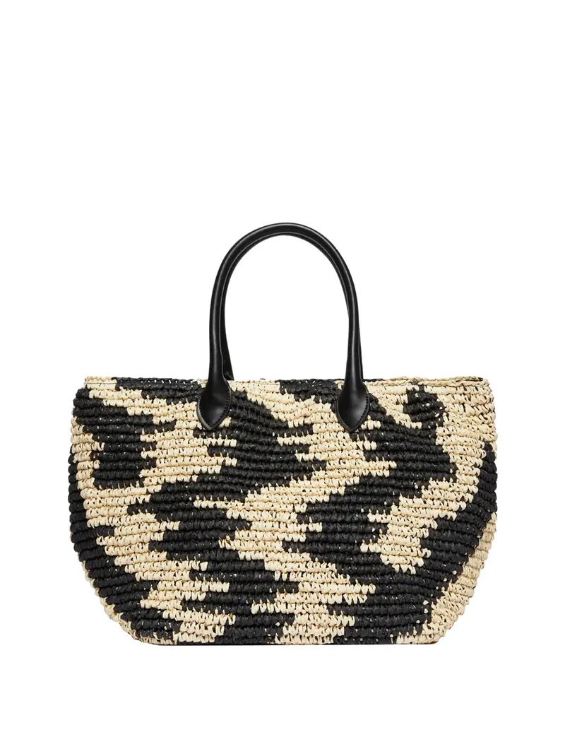 borsa shopper emme marella da donna - nero avorio