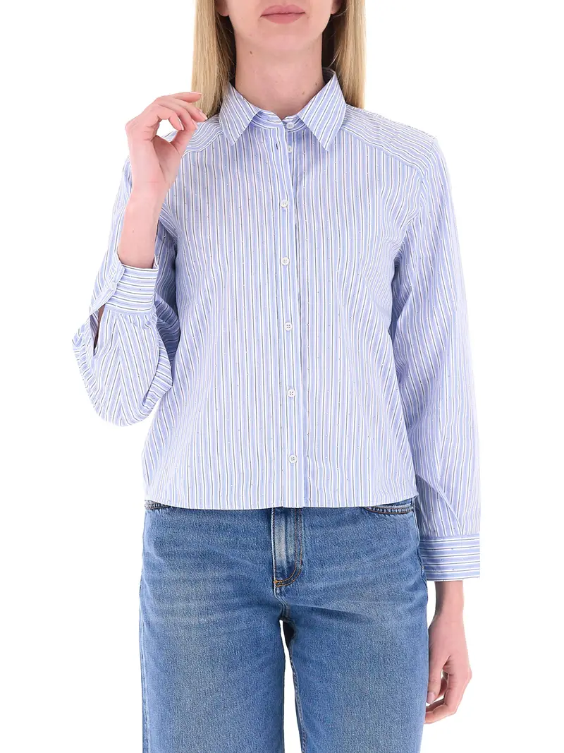 camicia emme marella da donna - celeste