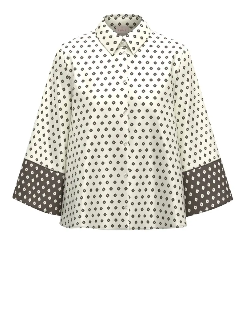 camicia fantasia emme marella da donna - bianco