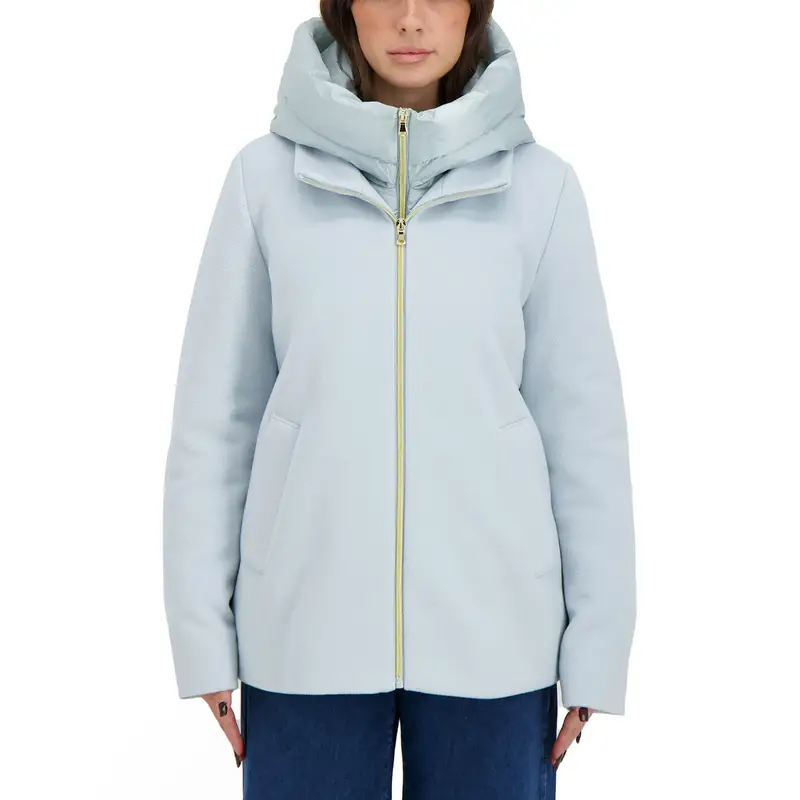 CAPPOTTO CORTO CON DAVANTINO E CAPPUCCIO DONNA