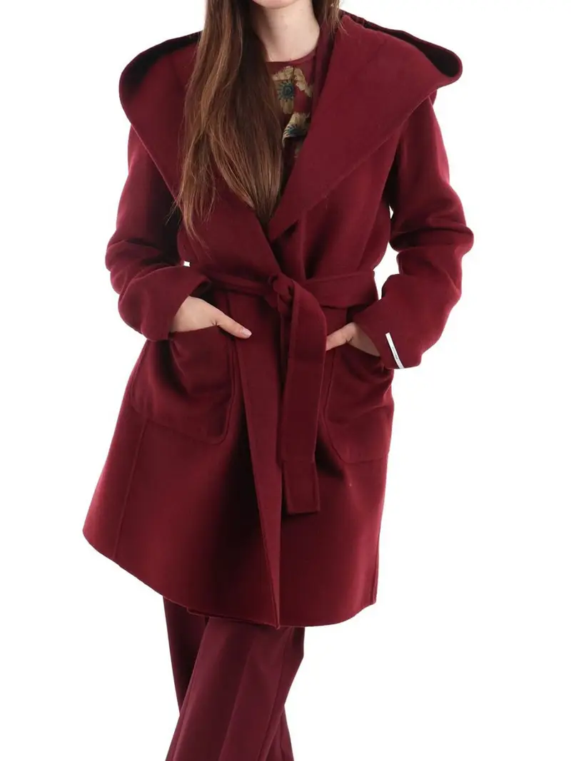 cappotto emme marella oblato da donna - bordeaux