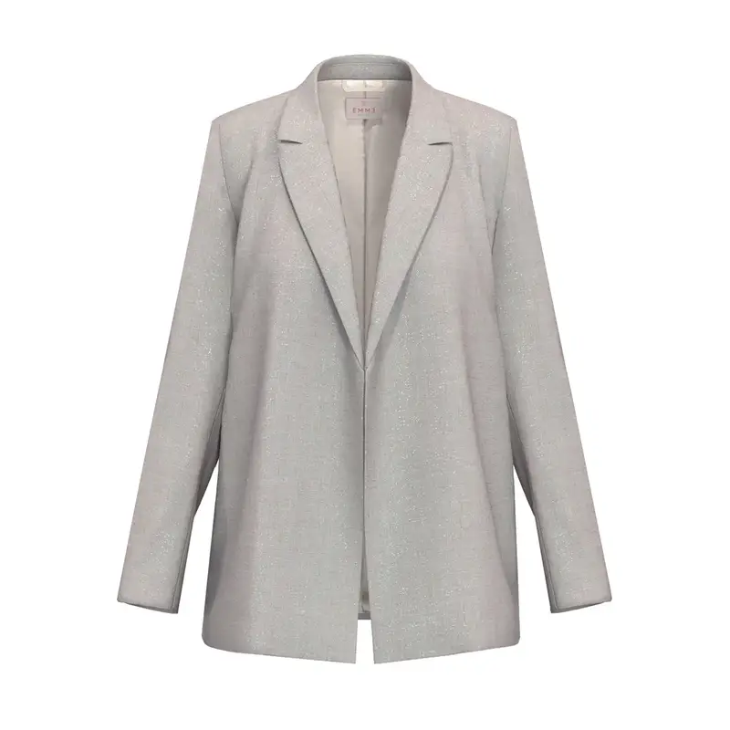 GIACCA APERTA IN TESSUTO FUIDO LAME DONNA