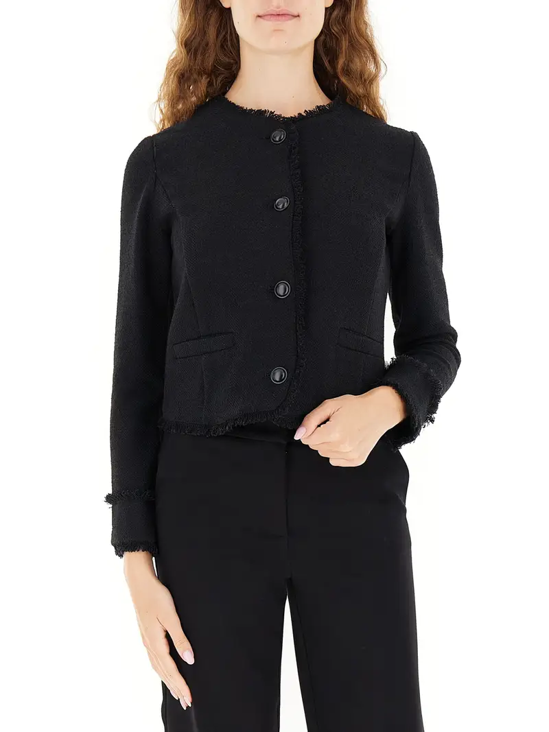 giacca emme marella scacco da donna - nero