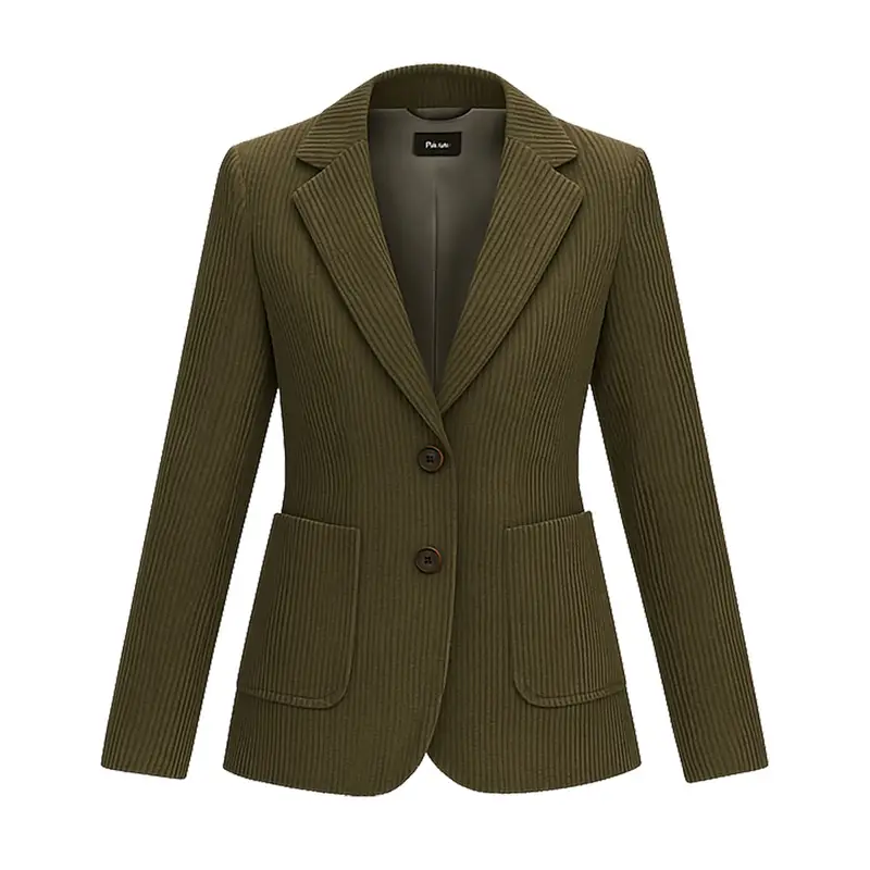 GIACCA MONOPETTO IN VELLUTO DONNA Verde