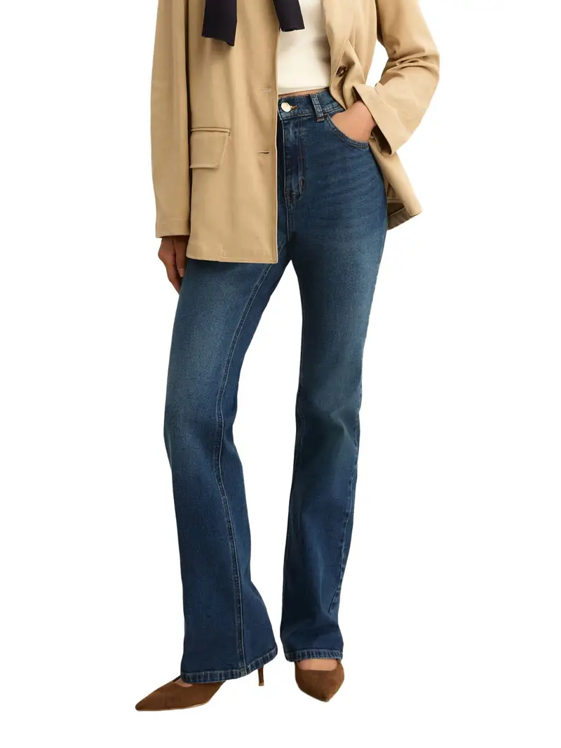 jeans a zampa emme marella da donna - denim