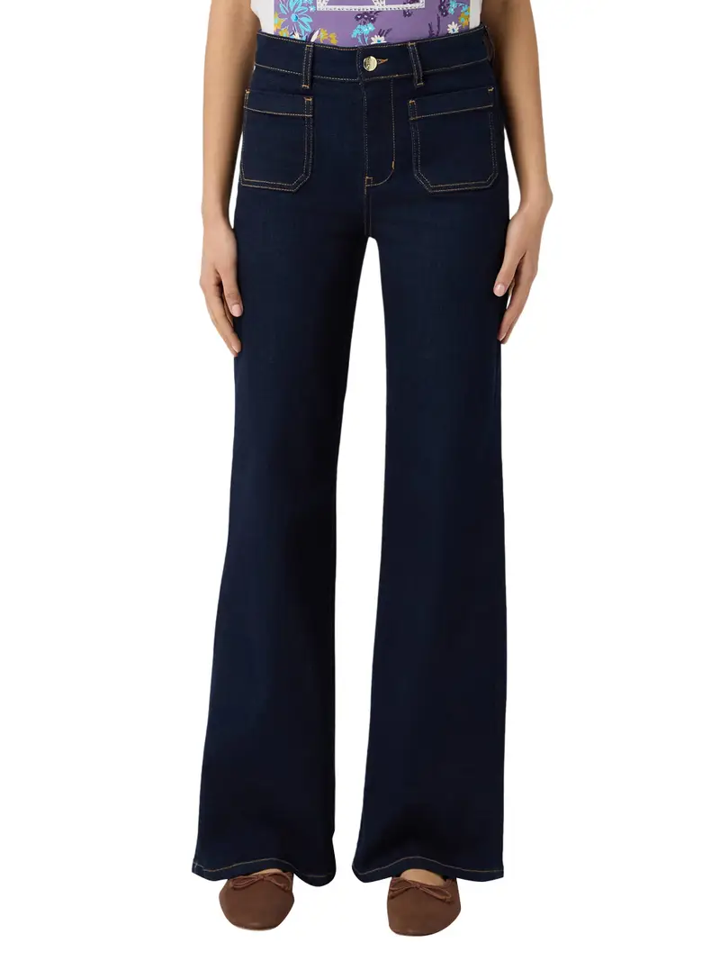 jeans a zampa emme marella da donna - denim