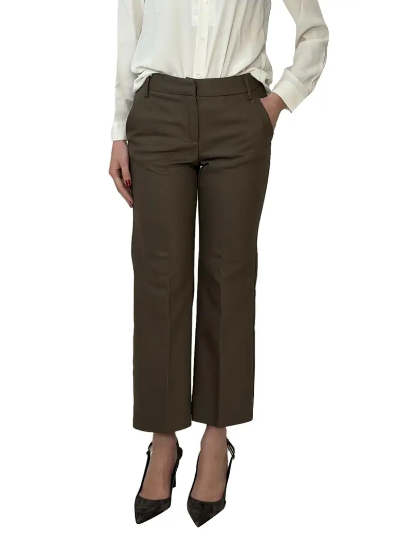 pantalone chino emme marella da donna - marrone