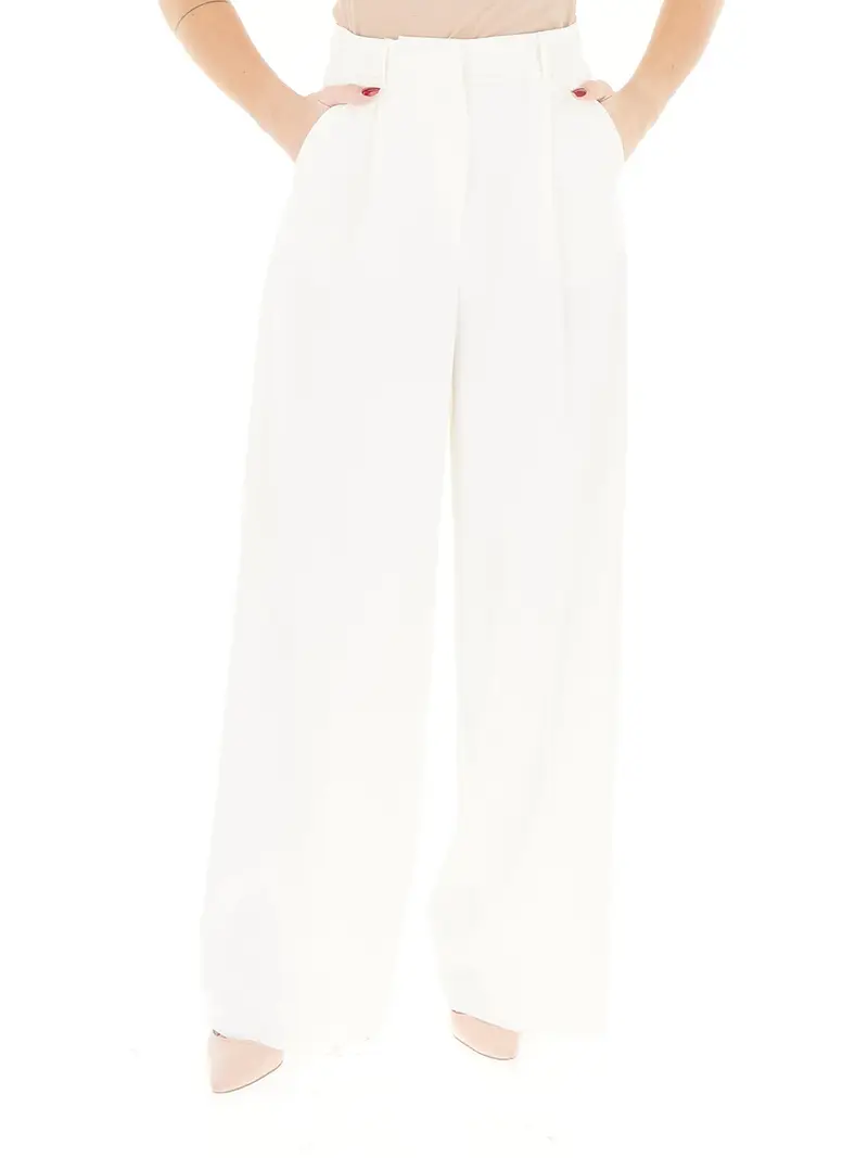 pantalone palazzo emme marella da donna - bianco