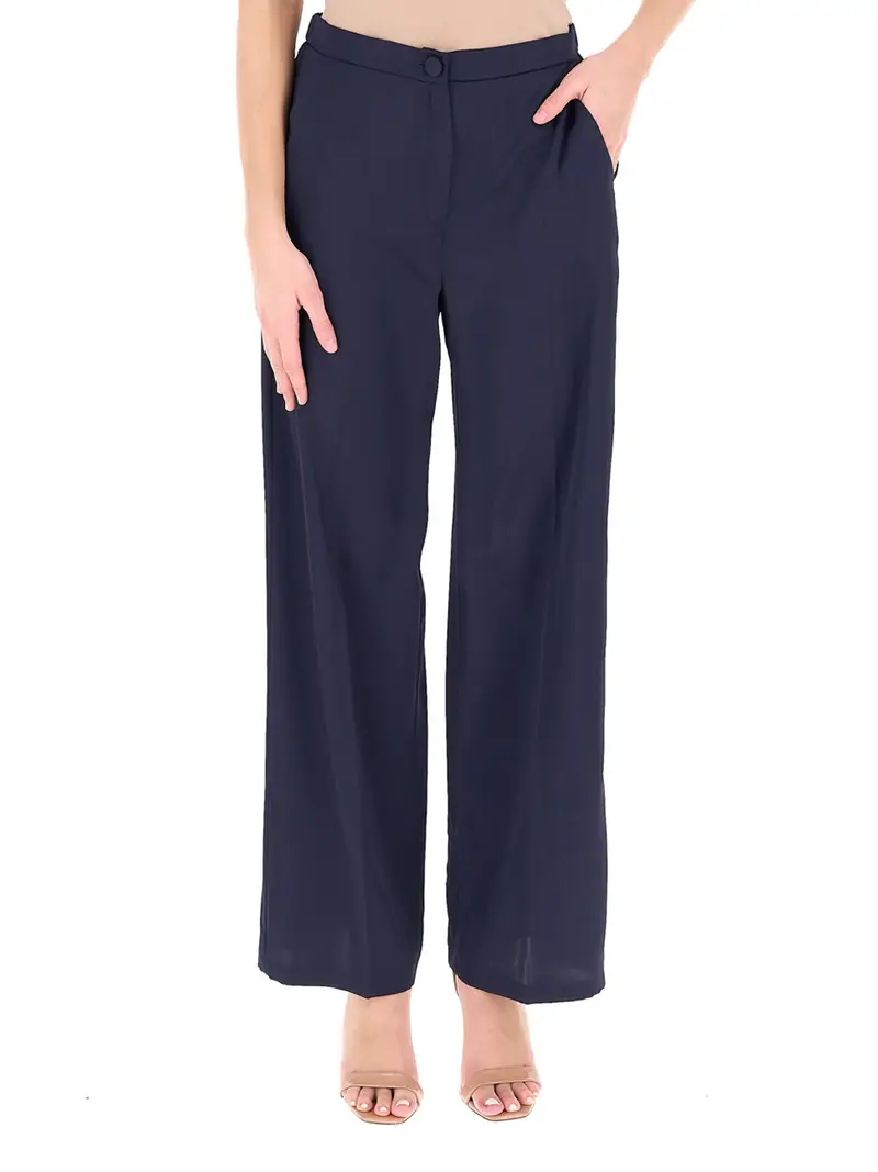 pantalone palazzo emme marella da donna - blu