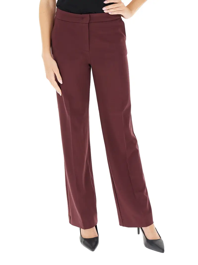 pantalone straight emme marella palace da donna - bordeaux