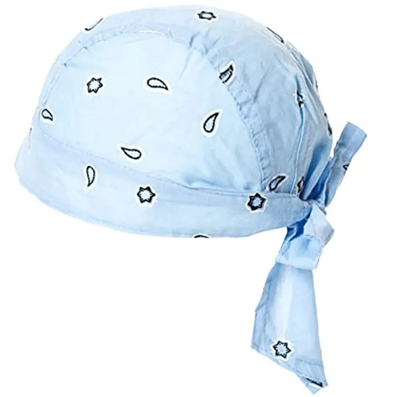 EMMEBI Bandana Bambino Neonato Cotone Estivo (Azzurro)