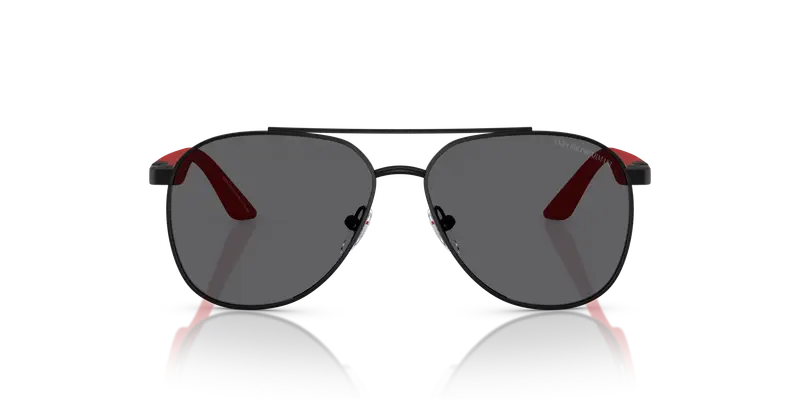 Emporio Armani Bambino EK2001 3001T3 Occhiali da sole Metallo Nero Grigio Pilot Polarizzata miniatura 2