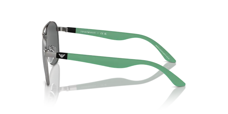 Emporio Armani Bambino EK2001 300387 Occhiali da sole Metallo Grigio Grigio Pilot Normale miniatura 3